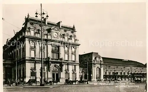 AK / Ansichtskarte Bordeaux La Gare Saint Jean Hotel Terminus Bordeaux