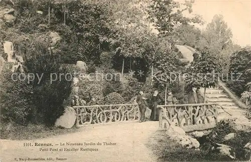 AK / Ansichtskarte Rennes_Ille et Vilaine Nouveau Jardin du Thabor Pont Escaliers rustiques 