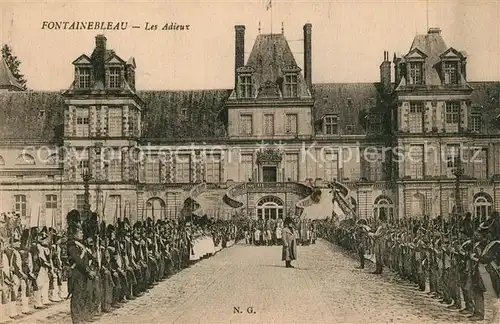 AK / Ansichtskarte Fontainebleau_Seine_et_Marne Les Adieux Fontainebleau_Seine