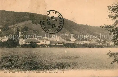 AK / Ansichtskarte Elbeuf Vue sur la Seine et les Abattoirs Elbeuf