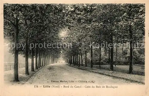 AK / Ansichtskarte Lille_Nord Bord du Canal Coin du Bois de Boulogne Lille_Nord