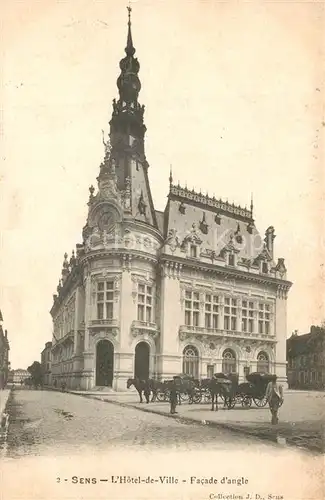 AK / Ansichtskarte Sens_Yonne Hotel de Ville facade d angle Sens_Yonne