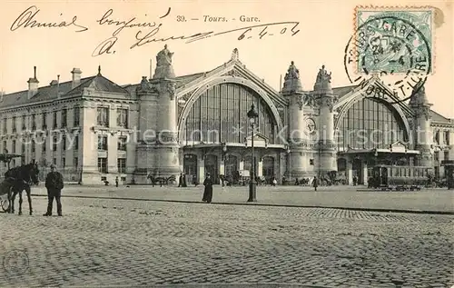 AK / Ansichtskarte Tours_Indre et Loire La Gare Bahnhof Tours Indre et Loire