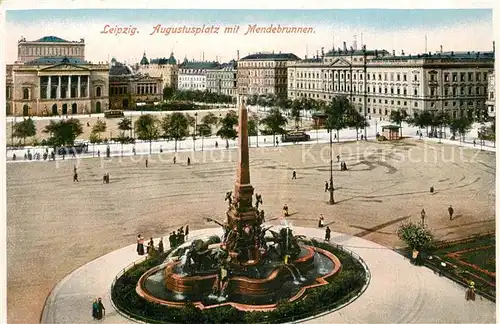 AK / Ansichtskarte Leipzig Augustusplatz mit Mendebrunnen Leipzig