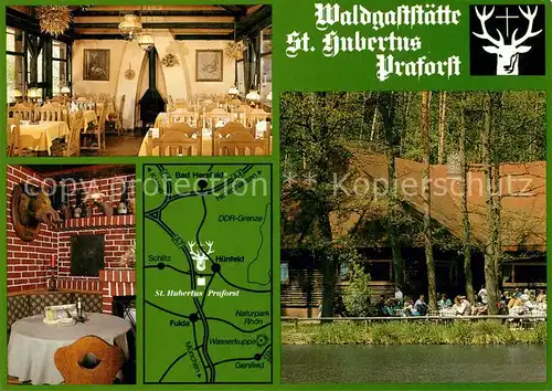 AK / Ansichtskarte Huenfeld Waldgaststaette St Hubertus Praforst Huenfeld