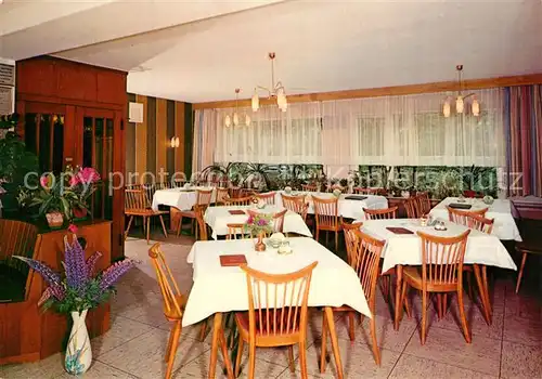 AK / Ansichtskarte Hornberg_Schwarzwald Cafe Pension Schondelgrund Gastraum Hornberg Schwarzwald