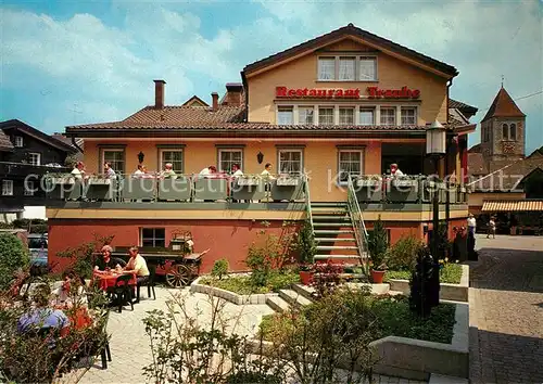 AK / Ansichtskarte Appenzell_IR Restaurant Traube Terrasse Appenzell IR