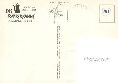 AK / Ansichtskarte Kampen_Sylt Die Kupferkanne Gaststaette Restaurant Kampen Sylt