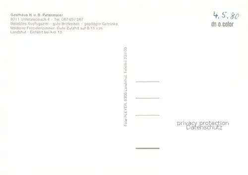 AK / Ansichtskarte Untersteppach Gasthaus Petermaier 
