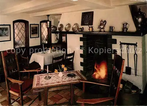 AK / Ansichtskarte Oberkirchen_Sauerland Gasthof Schuette Kaminzimmer Oberkirchen_Sauerland