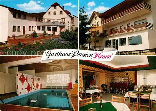 AK / Ansichtskarte Weiten Gesaess Gasthaus Pension Krone Gastraum Hallenbad Weiten Gesaess