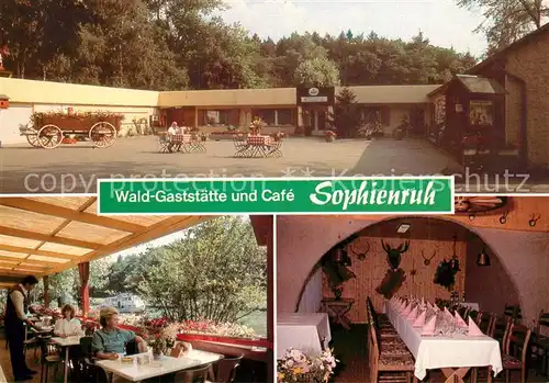 AK / Ansichtskarte Sophiental_Braunschweig Waldgaststaette und Cafe Sophienruh Sophiental Braunschweig