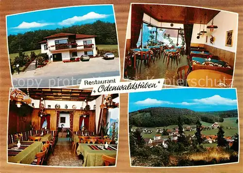 AK / Ansichtskarte Grasellenbach Restaurant Odenwaldstuben Landschaftspanorama Odenwald Grasellenbach