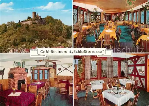 AK / Ansichtskarte Biedenkopf Cafe Restaurant Schlossterrasse  Biedenkopf