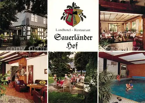 AK / Ansichtskarte Wenholthausen Landhotel Restaurant Sauerl?nder Hof  Wenholthausen