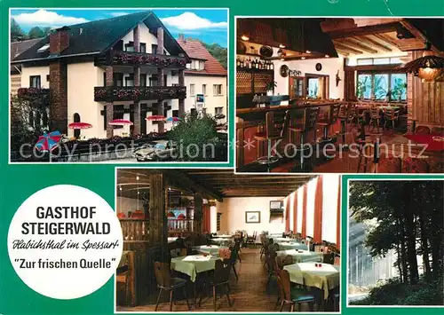 AK / Ansichtskarte Frammersbach Restaurant Steigerwald Gasthof Zur frischen Quelle Frammersbach