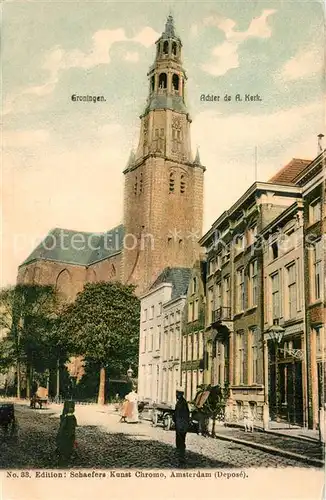 AK / Ansichtskarte Groningen Achter de fl Kerk Groningen