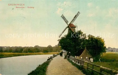 AK / Ansichtskarte Groningen Barkmolen Reitdiep Groningen