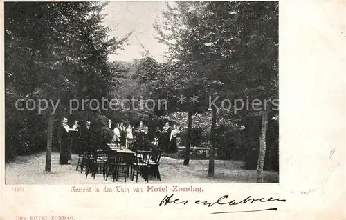 AK / Ansichtskarte Arnhem Gezicht in den Tuin van Hotel Zondag Arnhem