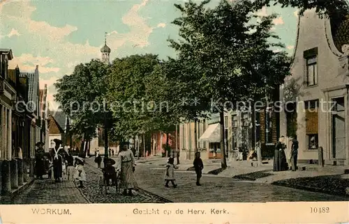 AK / Ansichtskarte Workum Gezicht op de Herv Kerk Workum