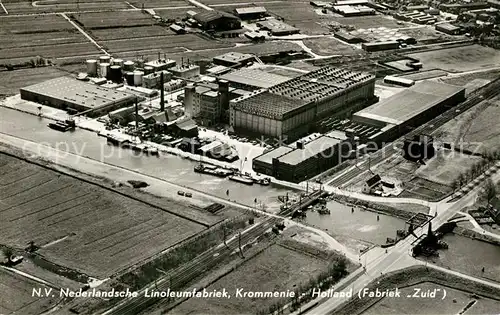 AK / Ansichtskarte Krommenie NV Nederlandsche Linoleumfabriek Fliegeraufnahme Krommenie