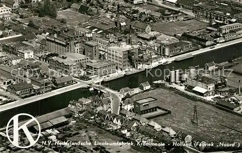 AK / Ansichtskarte Krommenie NV Nederlandsche Linoleumfabriek Fliegeraufnahme Krommenie