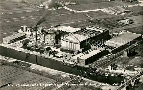 AK / Ansichtskarte Krommenie NV Nederlandsche Linoleumfabriek Fliegeraufnahme Krommenie