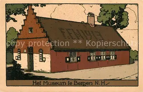 AK / Ansichtskarte Bergen_Nordholland Het Museum te Bergen Bergen_Nordholland