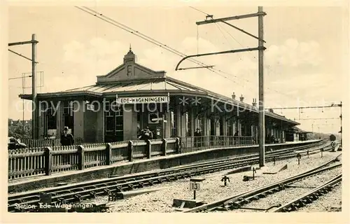 AK / Ansichtskarte Ede Wageningen Bahnstation 