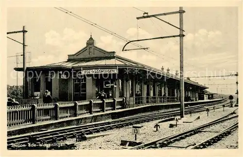 AK / Ansichtskarte Ede Wageningen Bahn Station 