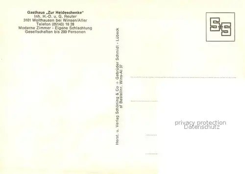 AK / Ansichtskarte Wolthausen Gasthaus Zur Heideschenke Garten Landschaftspanorama Lueneburger Heide Wolthausen