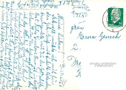 AK / Ansichtskarte Dessau Rosslau HO Gaststaette Kornhaus an der Elbe Dessau Rosslau