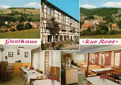 AK / Ansichtskarte Weinheim_Bergstrasse Gasthaus Pension Zur Rose  Weinheim_Bergstrasse