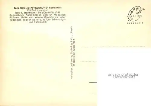 AK / Ansichtskarte Bad_Kissingen Tanz Cafe Staffelsh?he  Bad_Kissingen