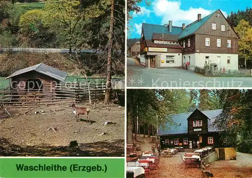 AK / Ansichtskarte Waschleithe Tierpark Gastst?tten Osterlamm und K?hlerh?tte  Waschleithe