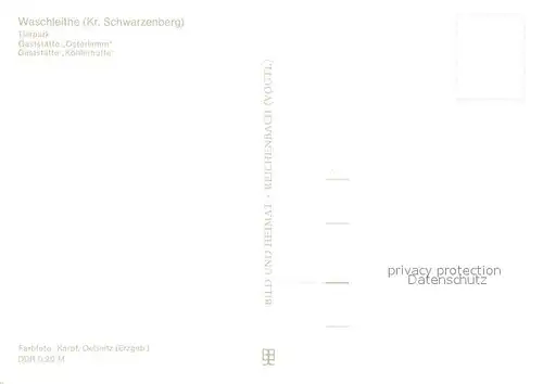 AK / Ansichtskarte Waschleithe Tierpark Gastst?tten Osterlamm und K?hlerh?tte  Waschleithe