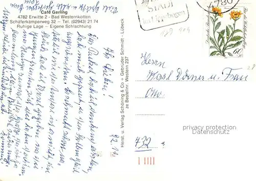 AK / Ansichtskarte Bad_Westernkotten Cafe Gerling Bad_Westernkotten