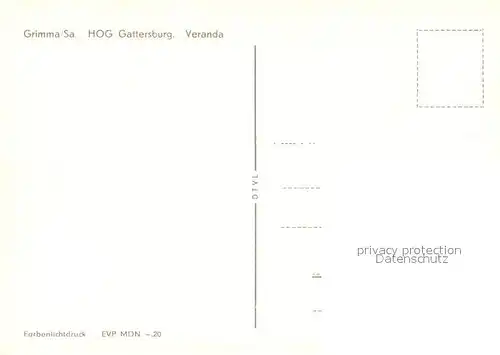 AK / Ansichtskarte Grimma HOG Gattersburg Veranda  Grimma