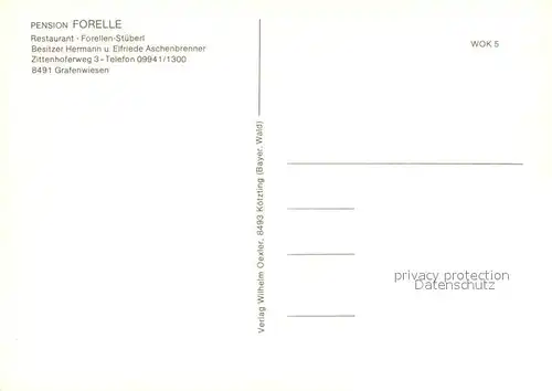 AK / Ansichtskarte Grafenwiesen Pension Forelle  Grafenwiesen