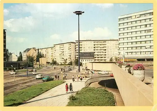 AK / Ansichtskarte Karl Marx Stadt Wilhelm Pieck Strasse Neubauten Fritz Heckert Haus  Karl Marx Stadt