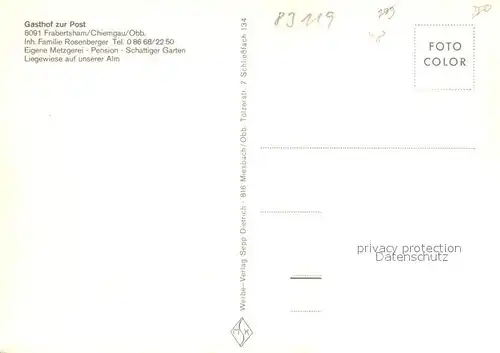 AK / Ansichtskarte Frabertsham Gasthof zur Post  Frabertsham