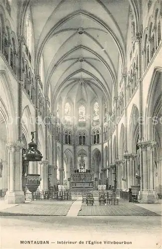 AK / Ansichtskarte Montauban_Tarn et Garonne Interieur de lEglise Villebourbon 