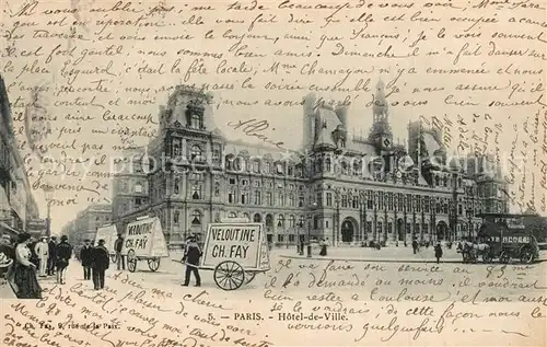 AK / Ansichtskarte Paris Hotel de Ville Paris