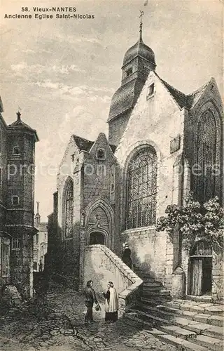 AK / Ansichtskarte Nantes_Loire_Atlantique Ancienne Eglise Saint Nicolas Nantes_Loire_Atlantique