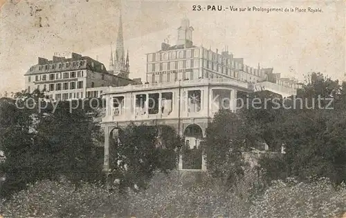 AK / Ansichtskarte Pau Vue sur le Prolongement de la Place Royale Pau