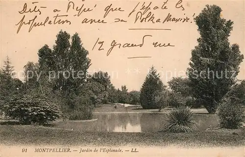 AK / Ansichtskarte Montpellier_Herault Jardin de l Esplanade Montpellier Herault