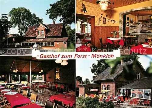 AK / Ansichtskarte Moenkloh Gasthof zum Forst Gastraeume Bar Moenkloh