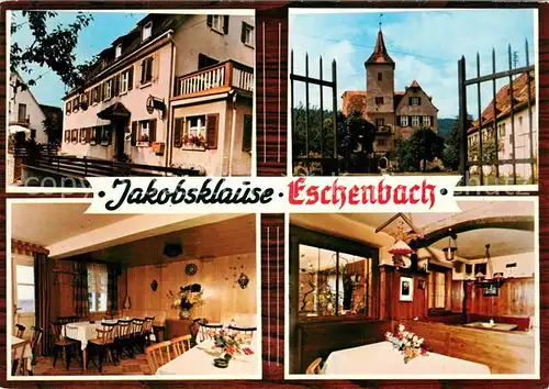 AK / Ansichtskarte Eschenbach_Mittelfranken Cafe Pension Jakobsklause Gastraeume Eschenbach Mittelfranken