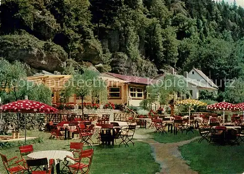 AK / Ansichtskarte Pottenstein_Oberfranken Waldcafe Pottenstein_Oberfranken