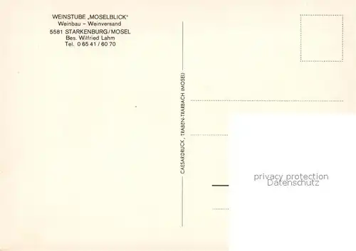 AK / Ansichtskarte Starkenburg Weinstube Moselblick Starkenburg